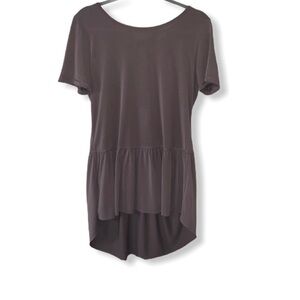 Mote Grey Short Sleeve Tunic Top